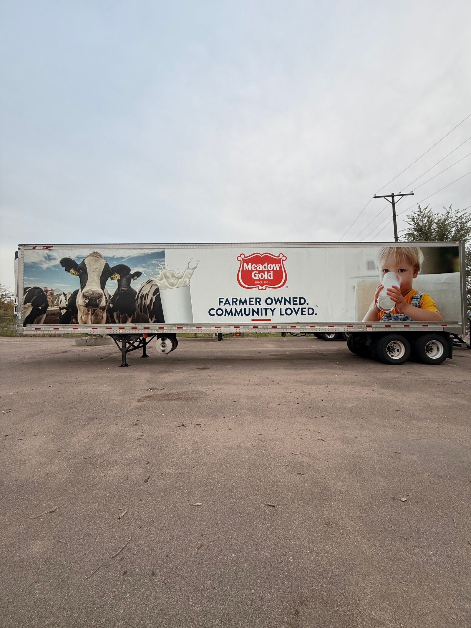 Meadow Gold semi trailer graphics by Complete Graphic Solutions