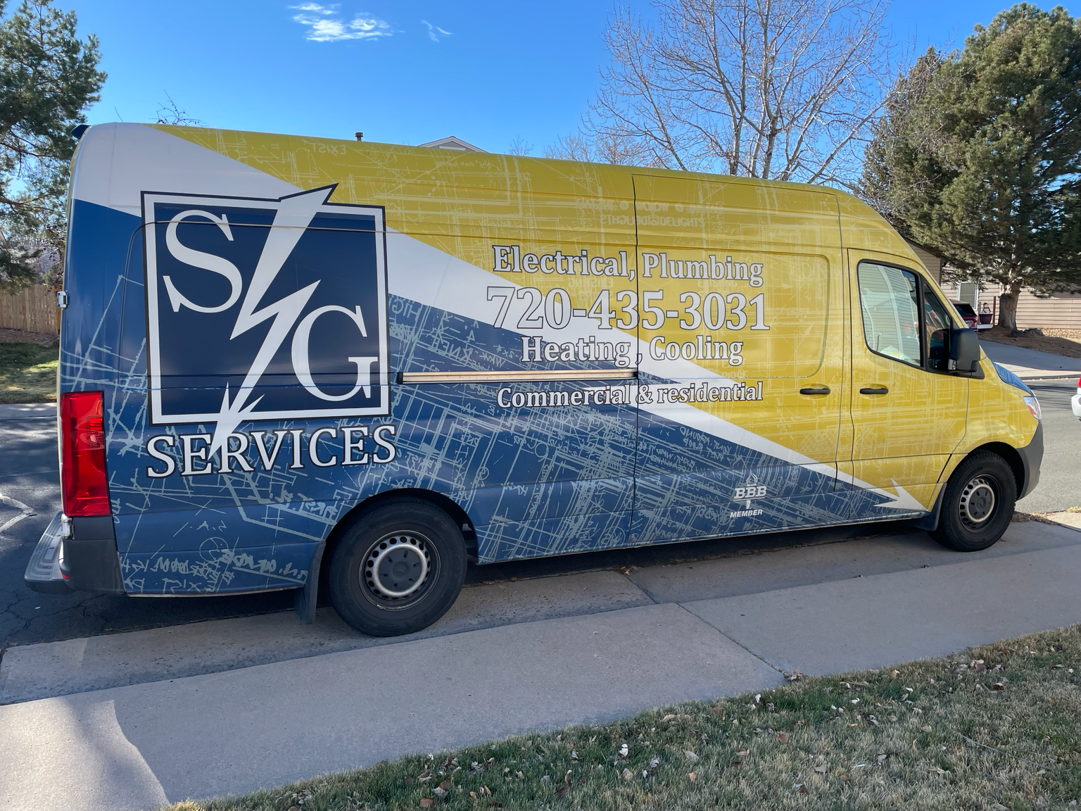 SWG Services full work van wrap by Complete Graphic Solutions